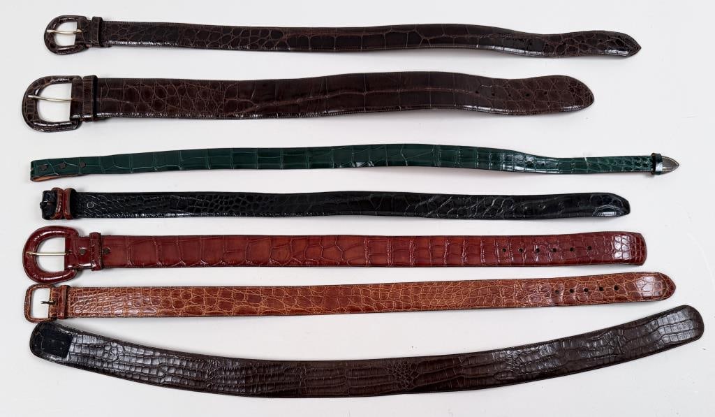 Group Seven Exotic Leather Belts (1 of 7)