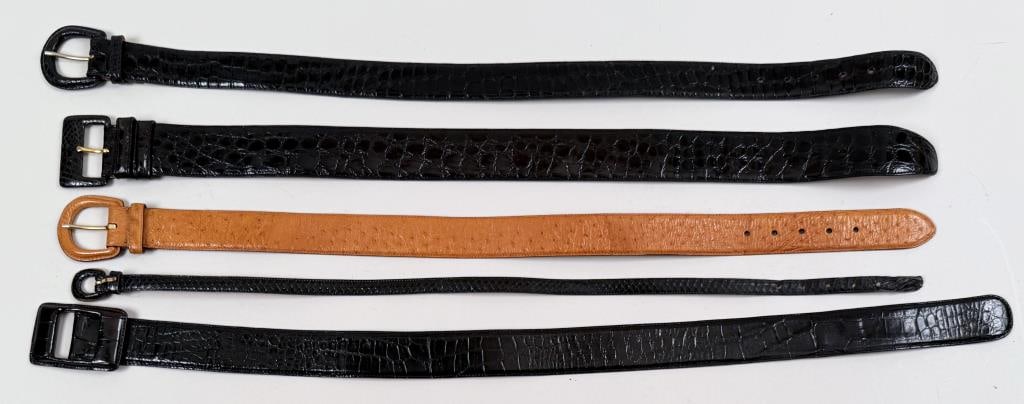 Group Five Exotic Leather Belts (1 of 4)