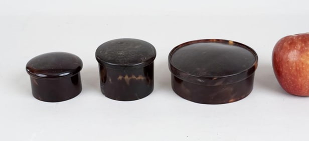 Three Faux Tortoise Shell Boxes