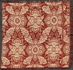 Signed and Dated 1856 Rust Coverlet