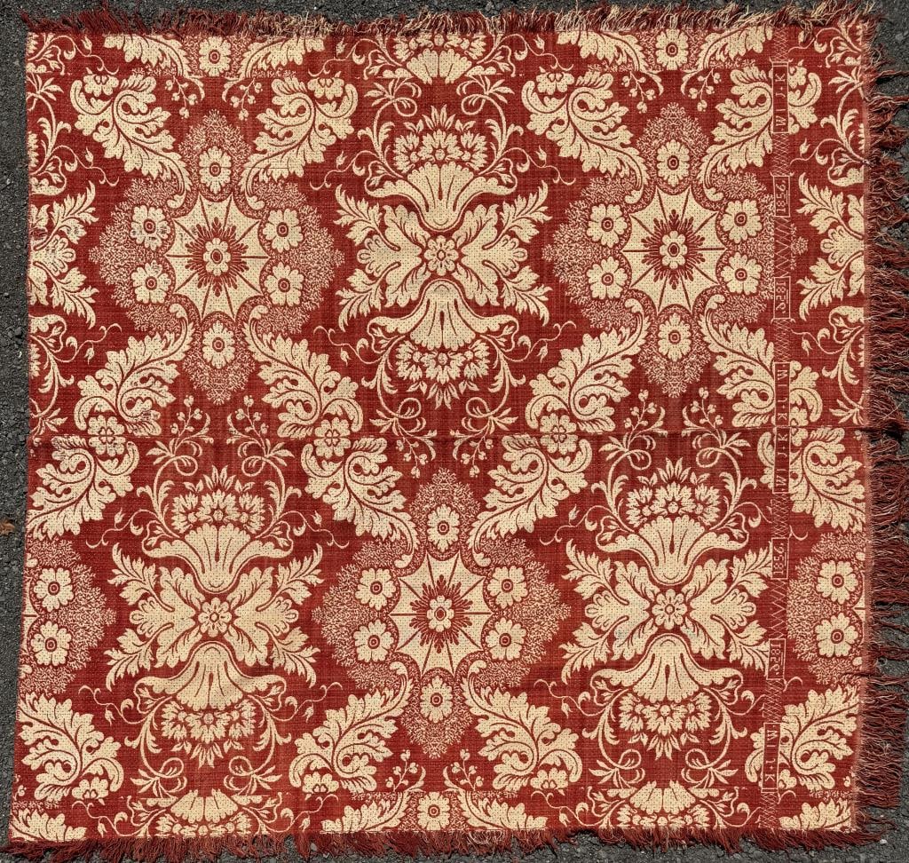 Signed and Dated 1856 Rust Coverlet (1 of 6)