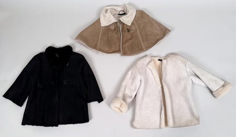 Two Shearling Coats & Cape