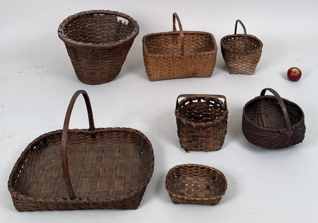 Group Seven Antique Baskets (1 of 9)