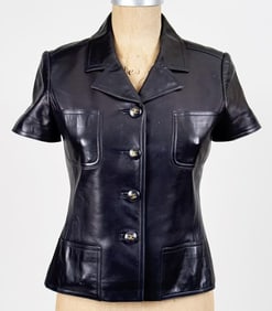 Chanel Lambskin Leather Blouse