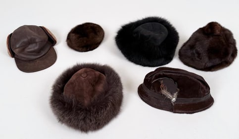 Group Vintage Fur Hats