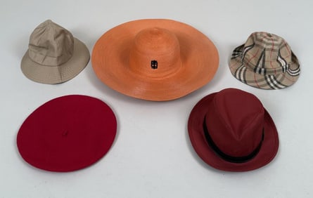 Group Six Designer Hats - Hermes, Pucci