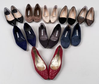 Five Pairs Manolo Blahnik Women's Shoes
