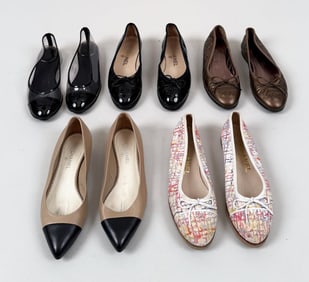 Five Pairs Chanel Women's Flats
