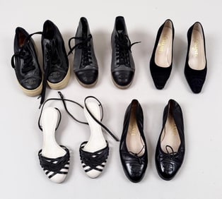 Five Pairs Chanel Women's Shoes
