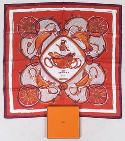 Hermes Paris Silk "New Springs" Scarf w/ Box