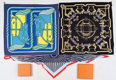 Group Three Hermes Stretch Silk Scarves