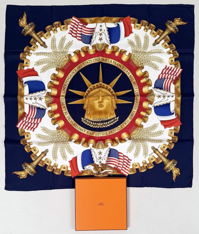 Hermes Le Quatre Juillet Silk Scarf (1 of 5)