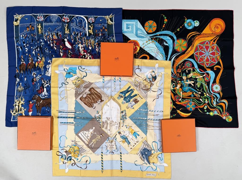 Group Three Hermes Scarves (1 of 7)