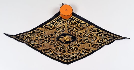 Hermes Plisse Scarf "Les Tuleries"