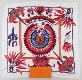 Hermes Brazil Silk/Cashmere Shawl