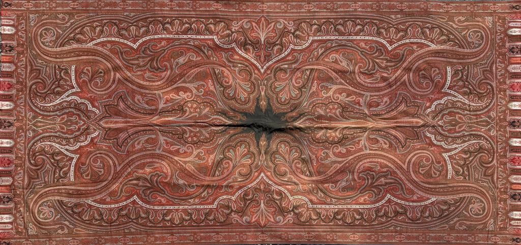 Large Antique Paisley Shawl (1 of 6)