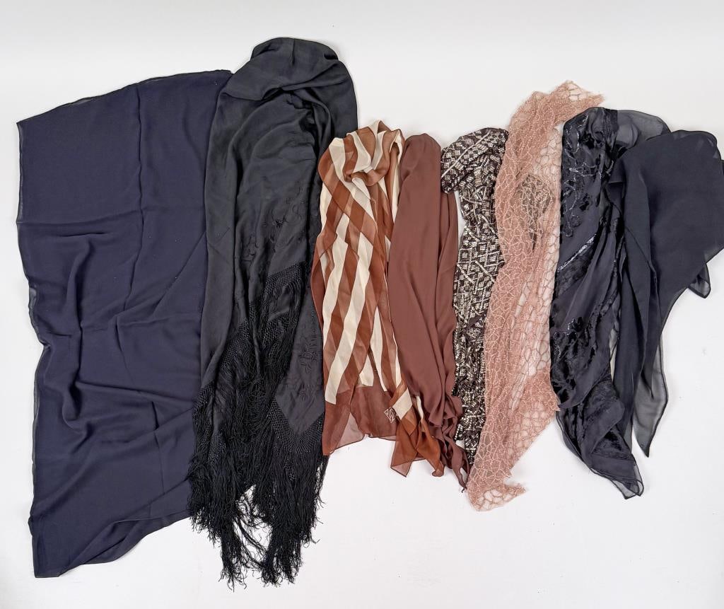 Group Mostly Silk Opera Scarves & Shawls (1 of 6)
