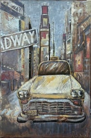 Pop Art Metal Broadway NYC Taxi Artwork