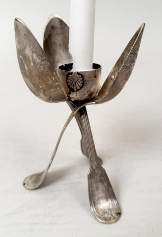 Christofle Three Spoon Candlestick (1 of 3)