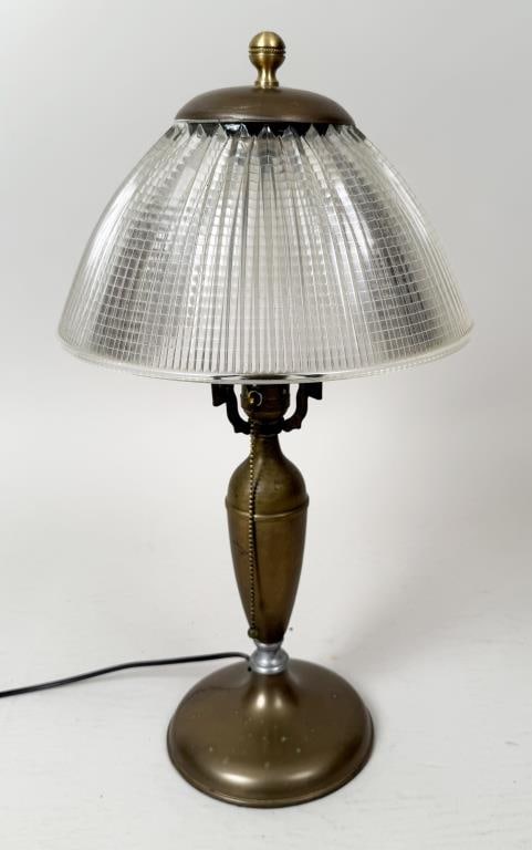 Art Nouveau Style Brass Studio Lamp (1 of 3)