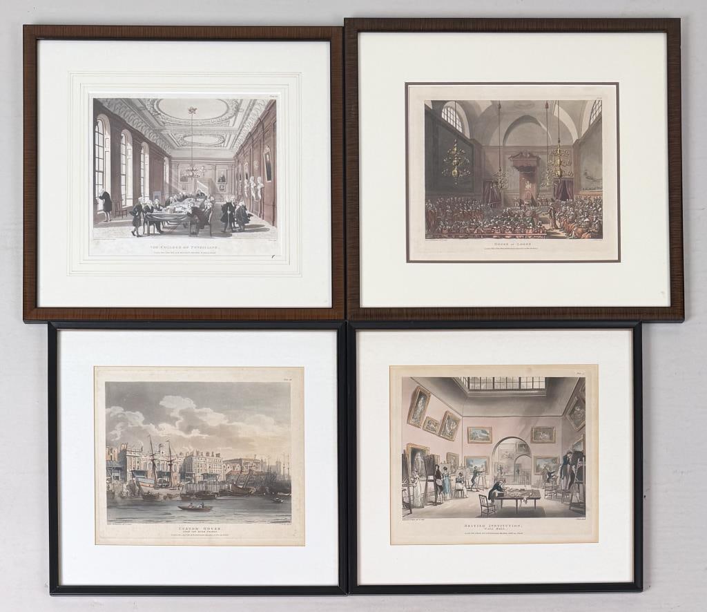 Rowlandson, Four Framed Aquatints 19th C. (1 of 9)