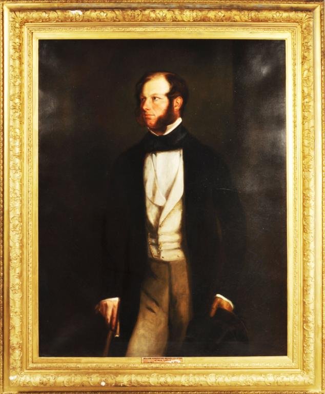 H.R. Graves, Portrait of William Colston, O/C: Henry Richard Graves, portrait of William Hungerford Morris Colston, oil on canvas. 69 1/2" high, 57 1/4" wide; sight size: 55" high, 43 1/4" wide.