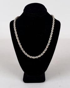 Tiffany & Co Sterling & 18K Gold Rope Chain