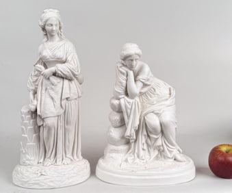 Two Parian Classical Figure Statues