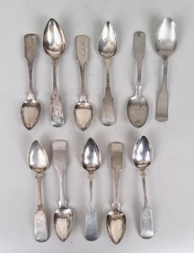 Group Eleven Coin & NIckel Silver Spoons