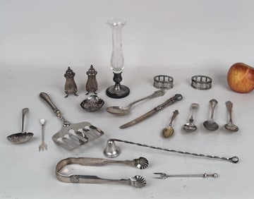 Group Eighteen Sterling & Weighed Sterling Items