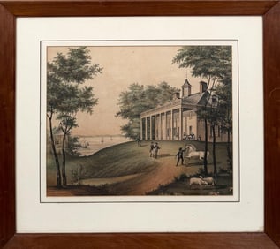 Colored Lithograph, Mount Vernon