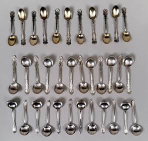 Three Partial Sets Sterling Flatware
