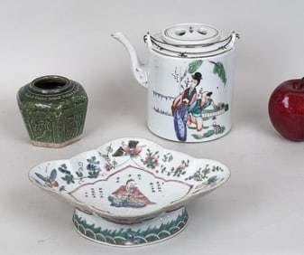 Three Chinese Porcelain Accessory Wares
