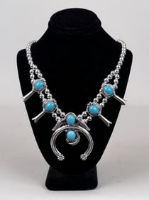 NA Style Squash Blossom Necklace