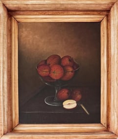 American School, O/C Still Life of Apples