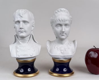 KPM Napoleon & Josephine Bonaparte Busts