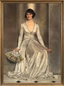M.L. Williams, O/C Portrait of Lady With A Fan