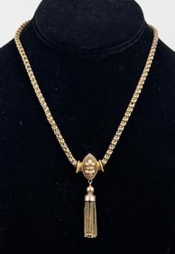 Victorian 14K Gold Slide Necklace