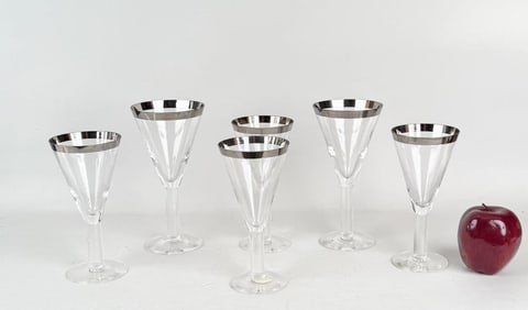 Six MCM Blown Glass Champagnes, Smyers