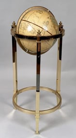 Contemporary Brass Based Terrestrial Globe