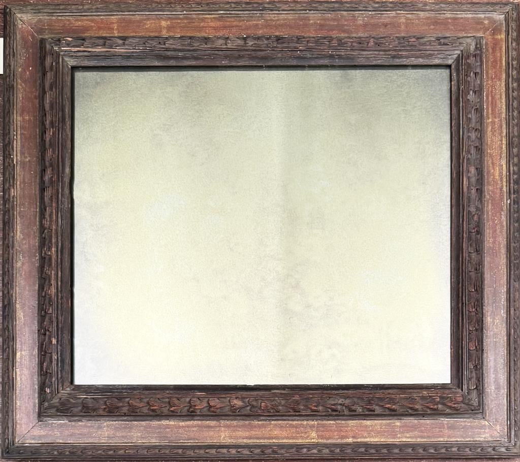 Early Hand Carved Frame, As Mirror (1 of 3)