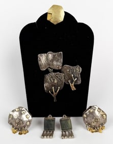 Group Janiye Sterling & Gold Modernist Jewelry