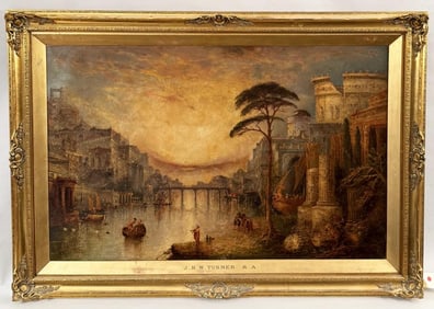 Circle of J.M.W. Turner, O/C Capriccio Landscape