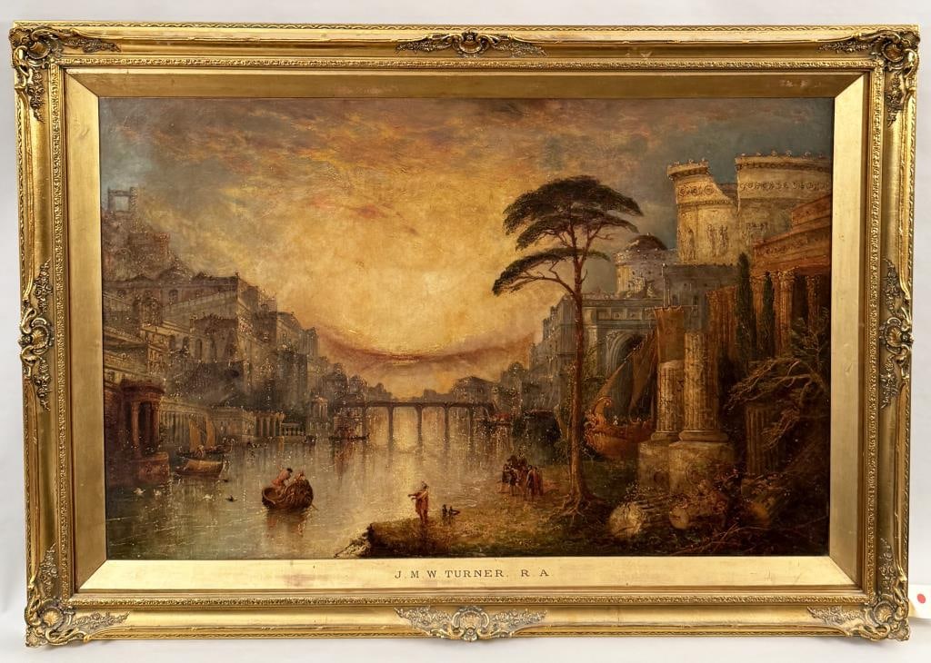 Circle of J.M.W. Turner, O/C Capriccio Landscape (1 of 7)
