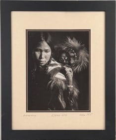 Framed Photograph, "Eskimo Life C. 1915"