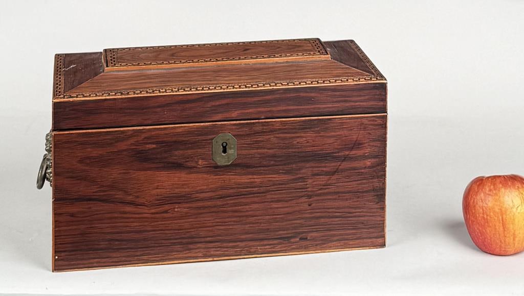 Inlaid Sheraton Tea Caddy, 19th Century (1 of 10)