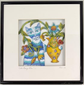 Flinn, Mixed Media "Cats Bring Glee" 2004