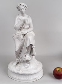 Large Classical Parian Statue of Woman