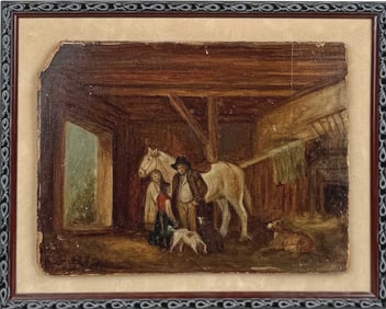 American School O/B Interior Barn Scene