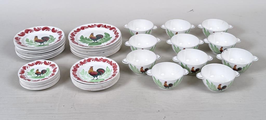 Large Estate Group Choisy Le Roi Rooster Faience (1 of 12)